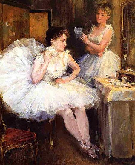 Willard Leroy Metcalf The Ballet Dancers aka The Dressing Room